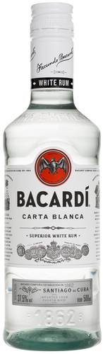 Bacardi Carta Blanca 38% 50CL PET-0