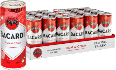 BACARDI & COLA 5% vol 25cl x 24-0