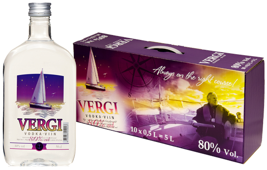Vergi Vodka 80% vol 10X50CL PET-0