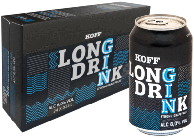 Koff Long Drink Strong Grapefruit 8% vol 33CL x 24-0