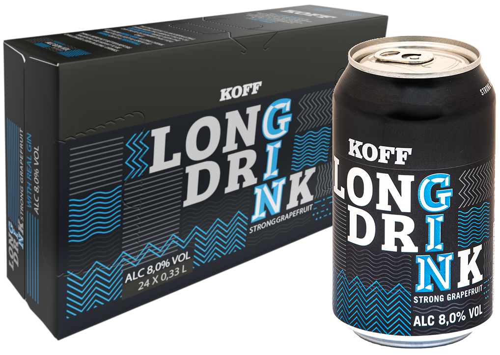 Koff Long Drink Strong Grapefruit 8% vol 33CL x 24-0