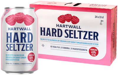 Hartwall Hard Seltzer Raspberry 4,5% vol 33CL x 24-0