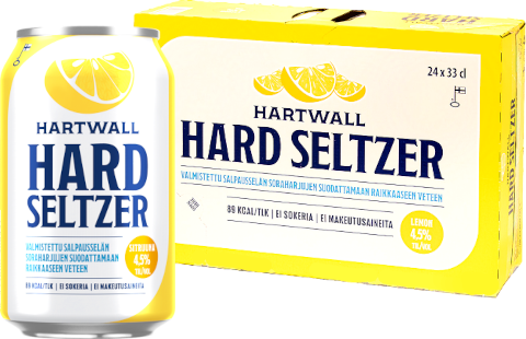 Hartwall Hard Seltzer Lemon 4,5% vol 33CL x 24-0
